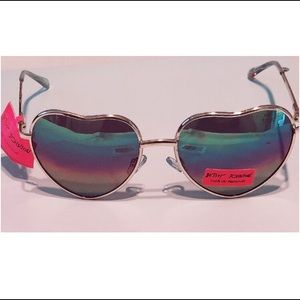 Betsey Johnson Rainbow Heart Sunglasses